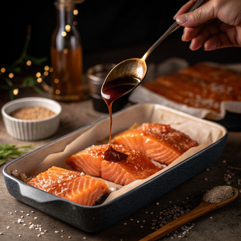 salmon and brown sugar and soy sauce