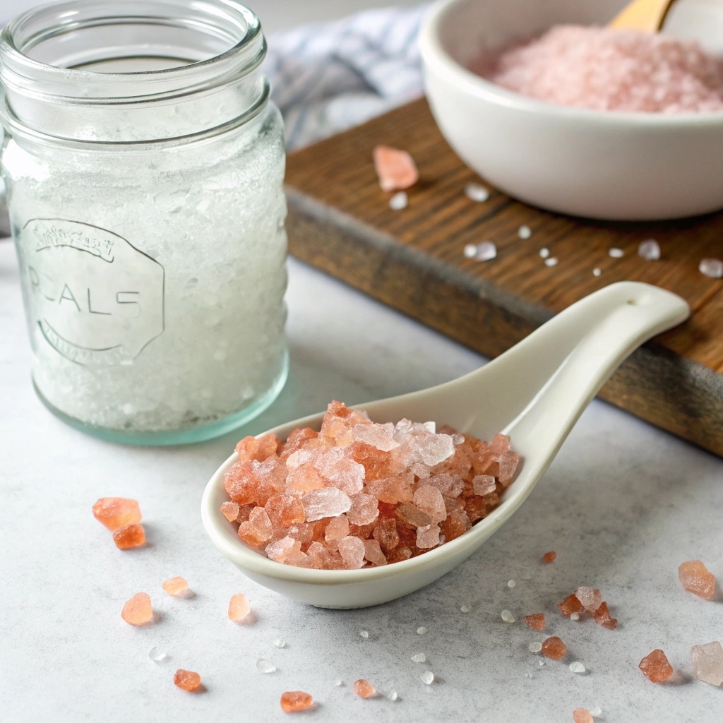 ingredients for making Himalayan salt water