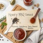 Chicken wings served with honey BBQ sauce