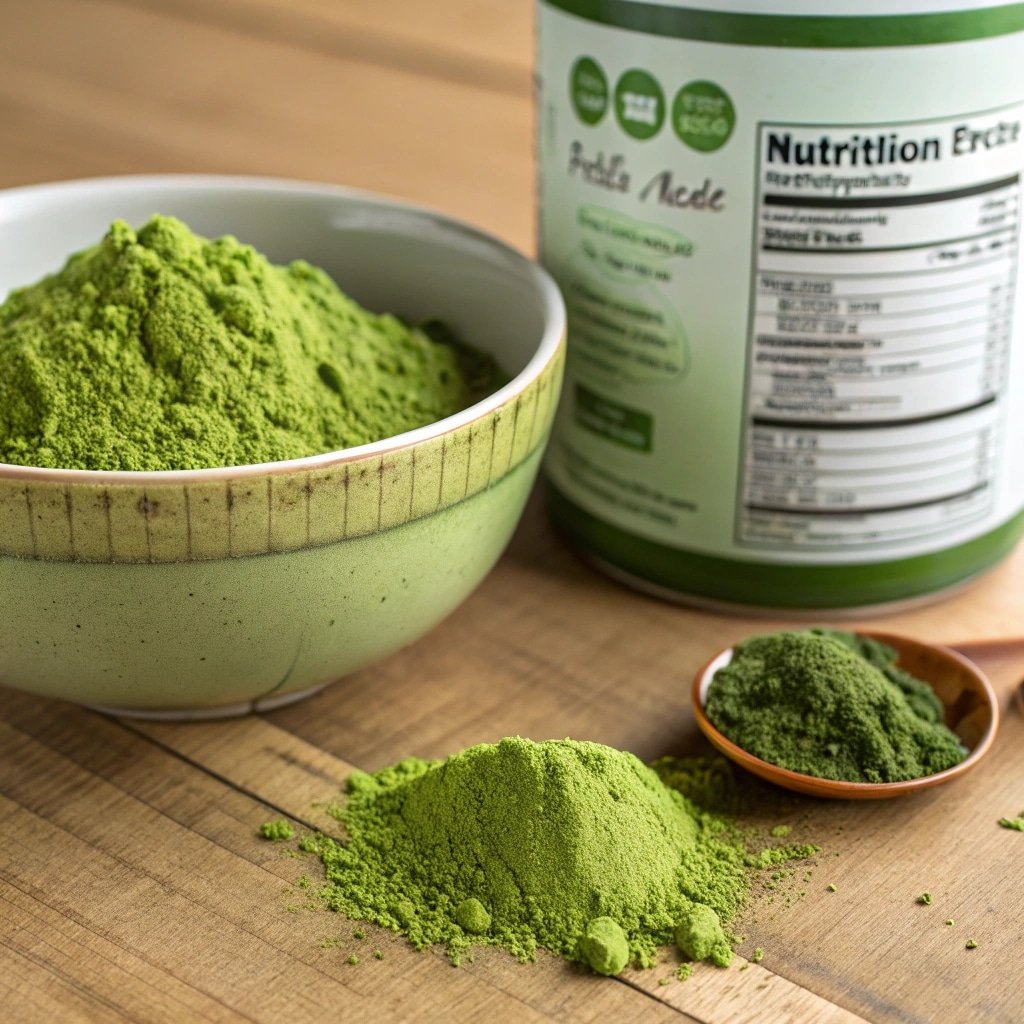 Matcha powder and folic acid for pregnancy nutrition