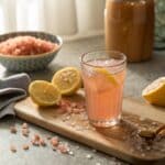 Recipe card for pink salt weight loss drink