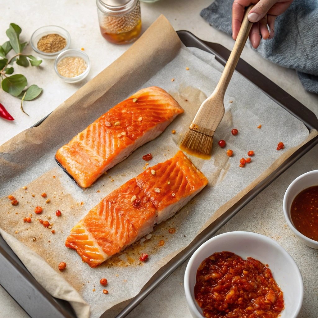salmon and sweet chilli sauce