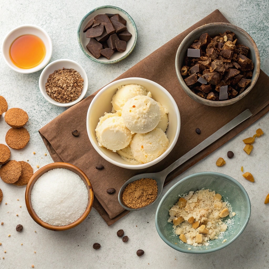 ingredients for homemade ice cream bonbons