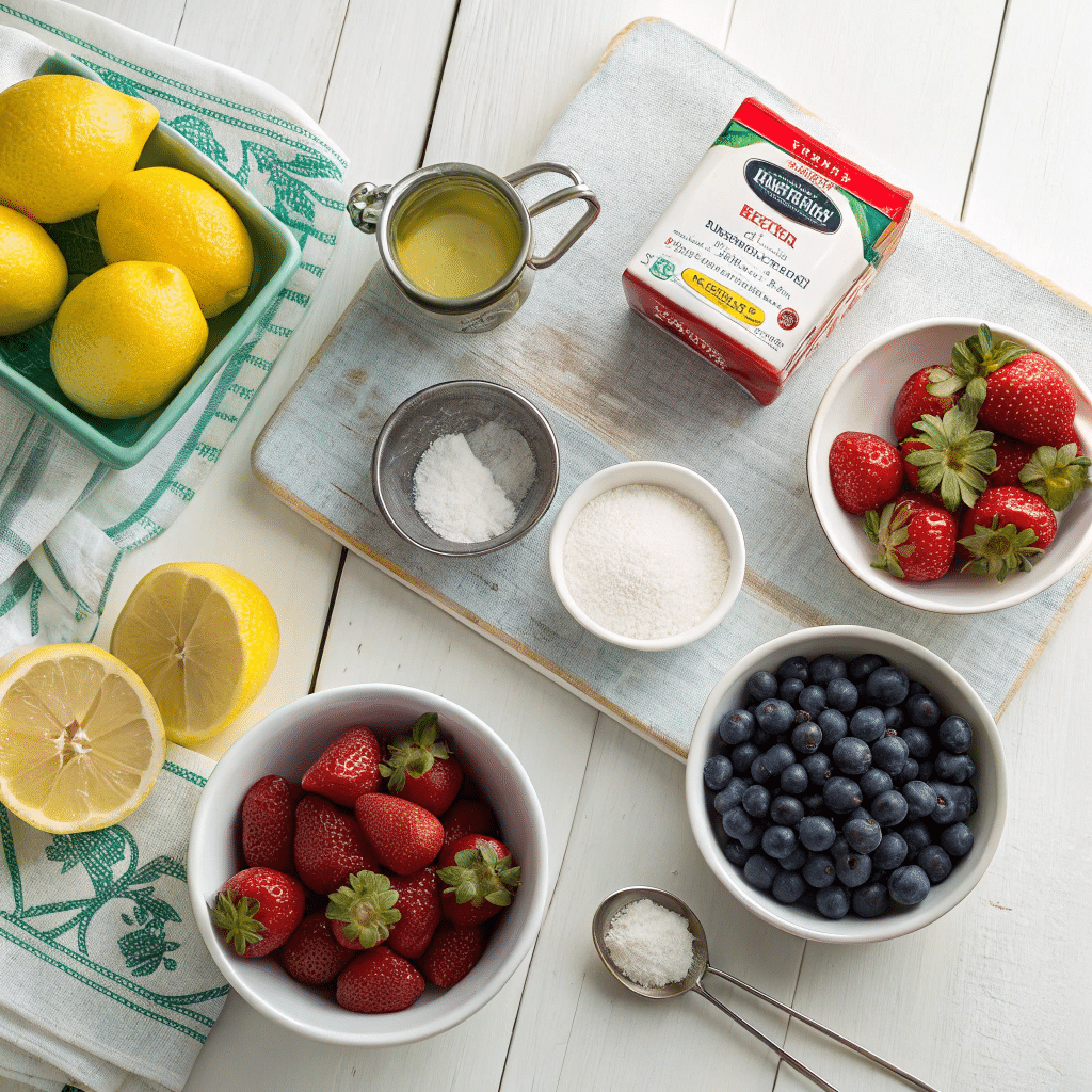 ingredients for jam recipes with Sure Jell