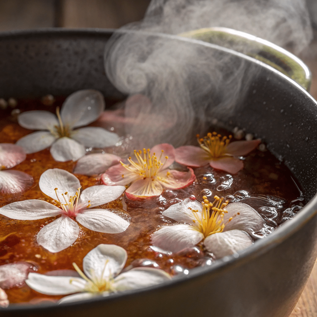 Ingredients for rose petal jam 2