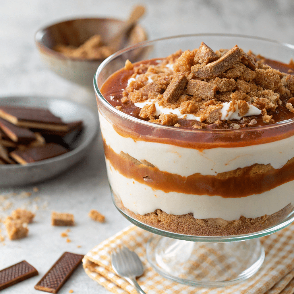 Skor apple dip with cream cheese and caramel