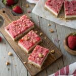 Strawberry crunch bars recipe card view