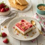 Recipe card for strawberry ice cream crunch