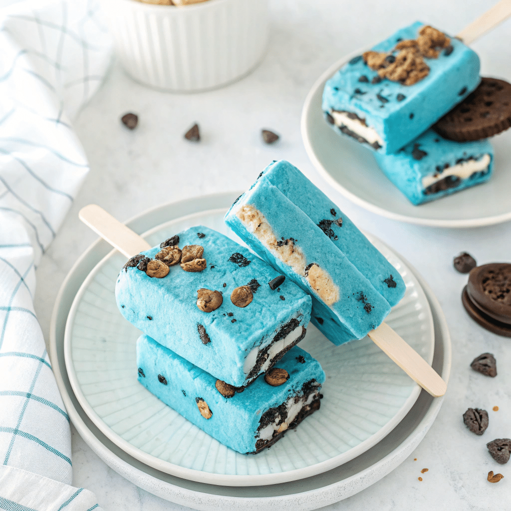 cookie monster ice cream bars