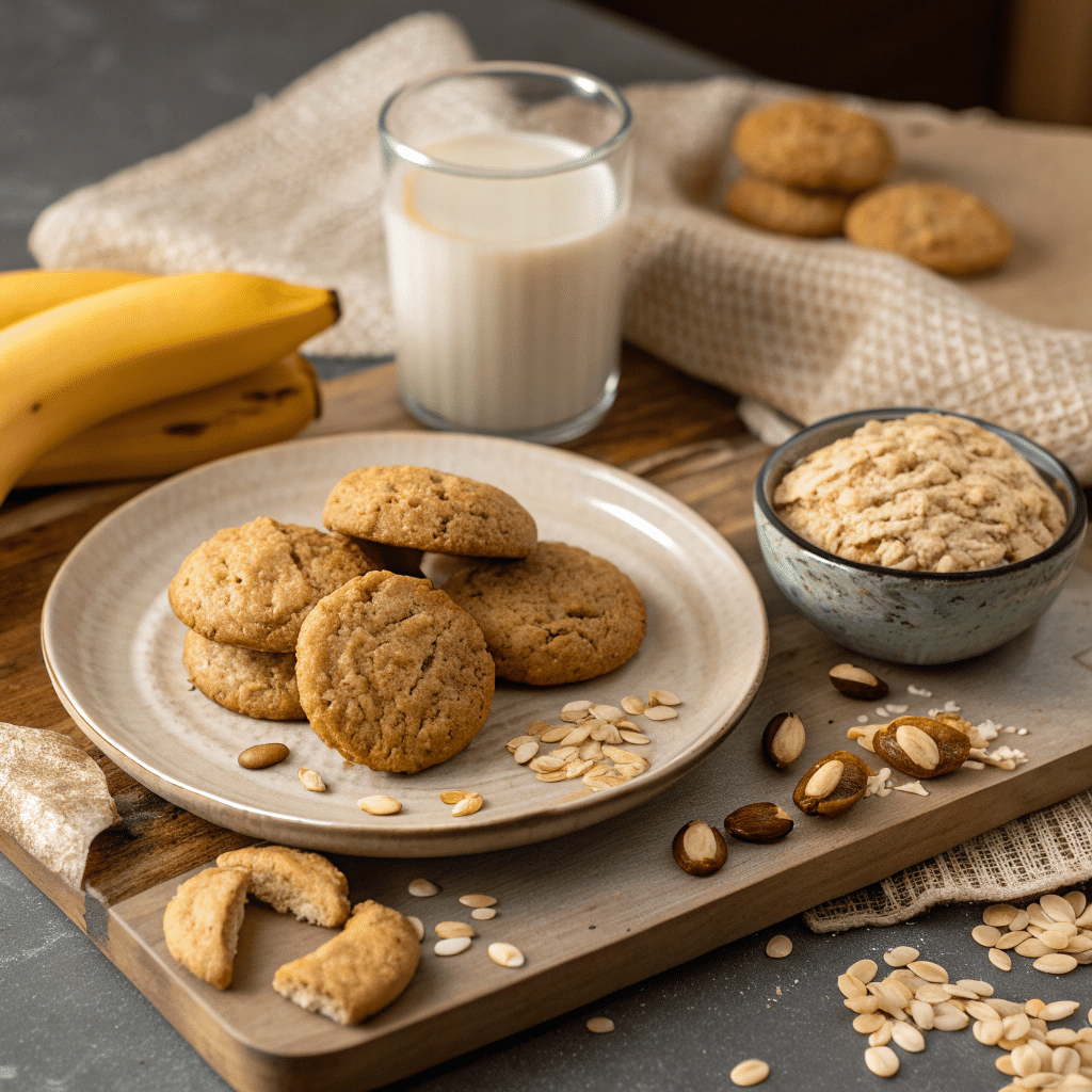 cookies with banana and peanut butter