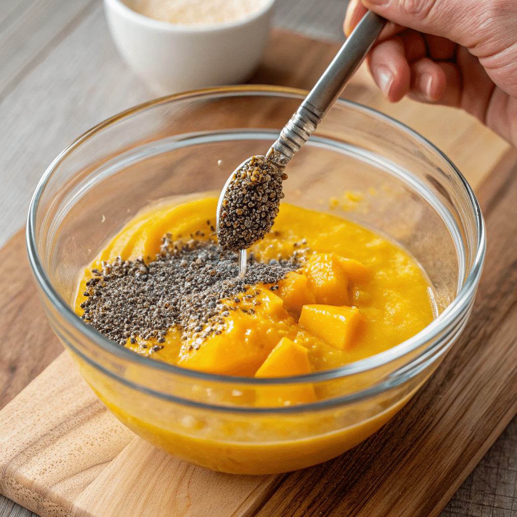 mango chia pudding
