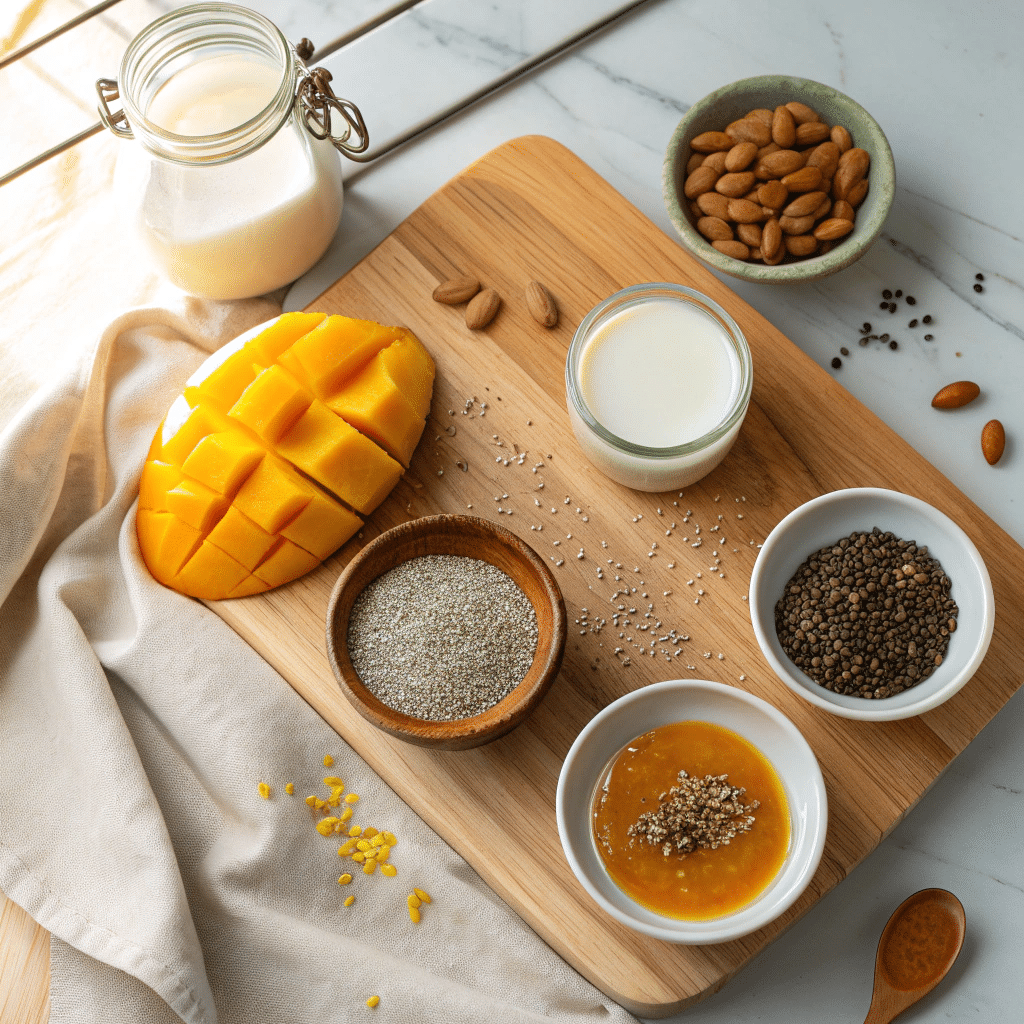 mango chia pudding
