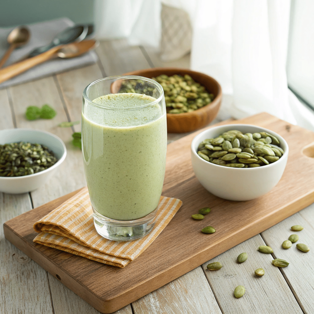 pumpkin seed weight loss drink in glass