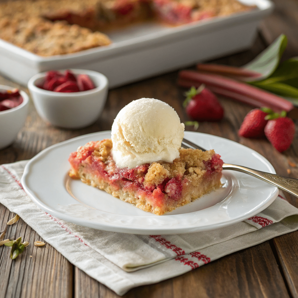rhubarb dump cake