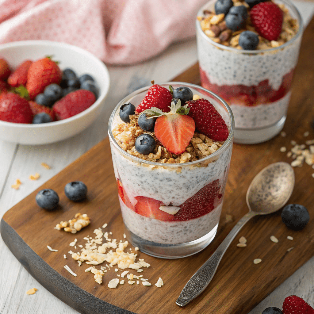 strawberry chia seed pudding